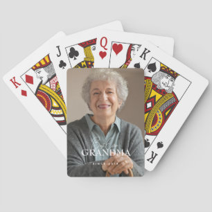 Jeu De Cartes Meilleure Grand-mère Depuis 20XX Simple Élégant Ph