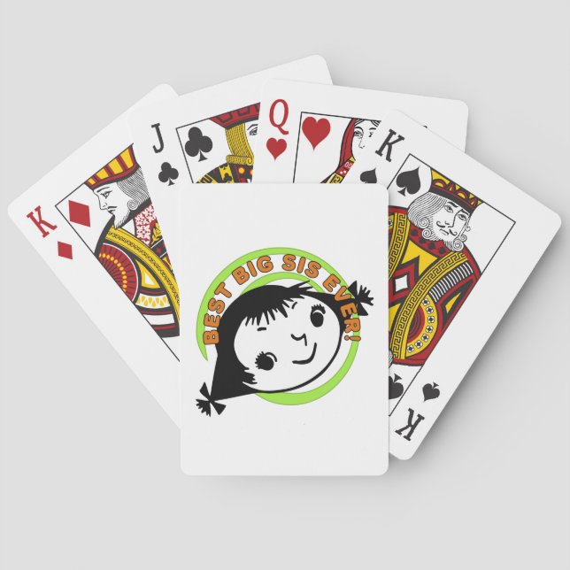 Jeu De Cartes Meilleure grande soeur jamais rétro (dos)