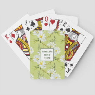 Jeu De Cartes Meilleure Maman Daisy du monde Botanique Florale