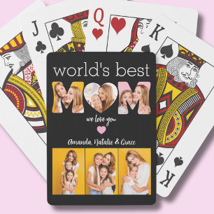 Jeu De Cartes Meilleure Maman du Monde On T'aime Noms Cœur 3 Pho