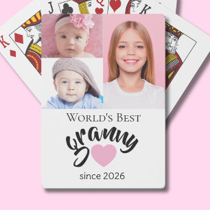 Jeu De Cartes Meilleure Mamie du Monde depuis l'année 3 Photo Mi