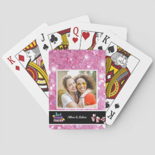 Jeu De Cartes Meilleurs Amis Besties Pink Photo personnalisable