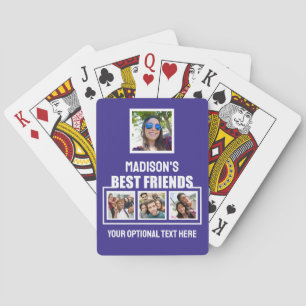 Jeu De Cartes Meilleurs amis photos personnalisées, texte et cou