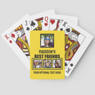 Jeu De Cartes Meilleurs amis photos personnalisées, texte et cou