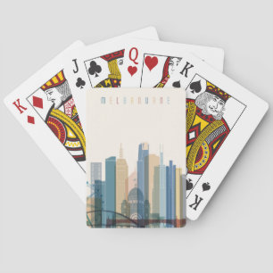 Jeu De Cartes Melbourne, Australie Ville Skyline