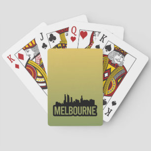 Jeu De Cartes Melbourne city Australia Victoria skyline souvenir