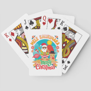 Jeu De Cartes Mele Kalikimaka pour un Noël hawaïen brillant
