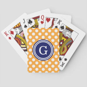 Jeu De Cartes Melon Cantaloupé Bleu Marine Blanc Points 1IR