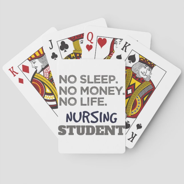Jeu De Cartes Mème de l'école infirmière Pas d'argent du sommeil (dos)