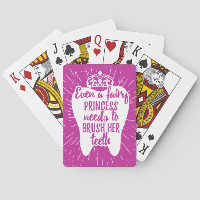 Jeu De Cartes Même Une Princesse Fée A Besoin De Brosser Ses Den (dos)