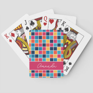 Jeu De Cartes Mémoire plaid à damiers motif personnalisée