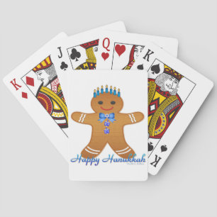 Jeu De Cartes Menorah homme en pain d'épices Hanukkah joyeux