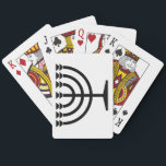 Jeu De Cartes Menorah juive (symbole du judaïsme)<br><div class="desc">Ce dessin illustre une menorah, utilisée par les Juifs pour célébrer les huit jours fériés d'Hanoukka. La menorah est un chandelier à neuf branches qui est allumé pendant Hanoukka. Huit des neuf branches ont des lumières (bougies ou lampes à huile) qui symbolisent les huit nuits du jour férié ; chaque...</div>