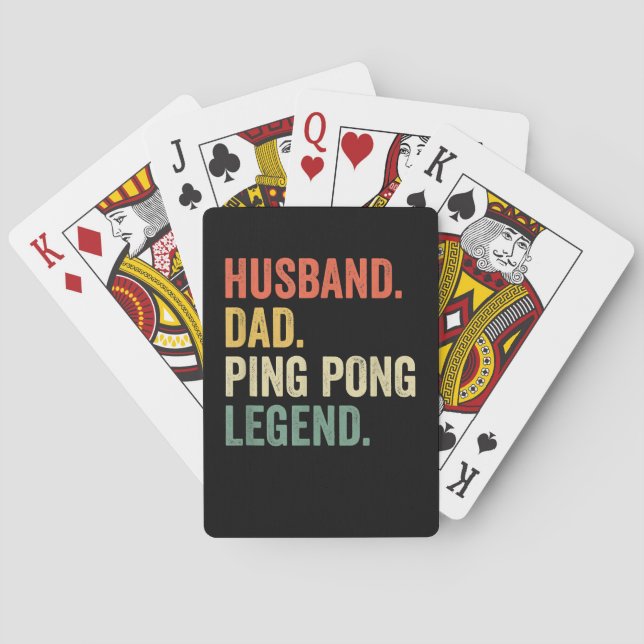 Jeu De Cartes Mens Funny Ping Pong Husband Dad Table Tennis Lege (dos)