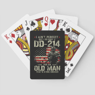 Jeu De Cartes Mens Je ne suis pas parfait J'ai un vétéran DD-214