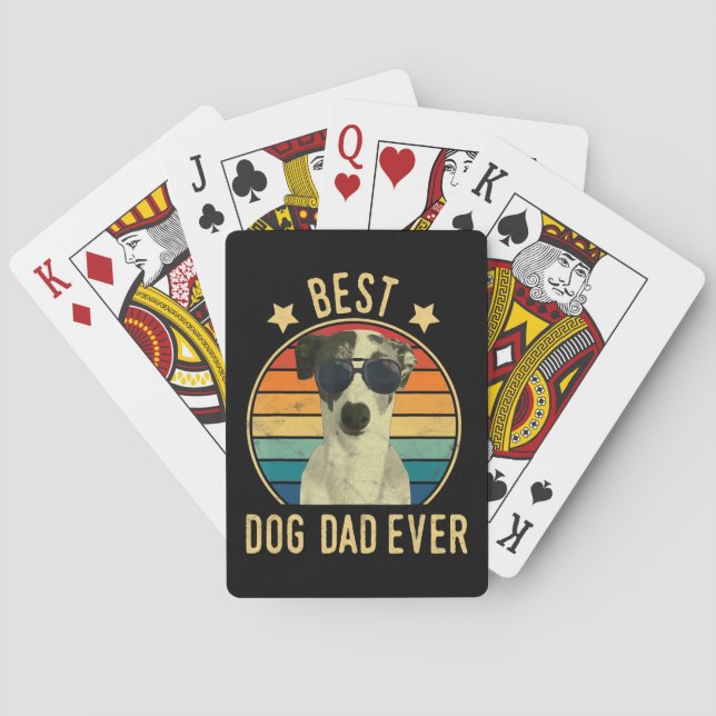 Jeu De Cartes Mens Meilleur chien père Jamais la Foire des Grèvr (dos)