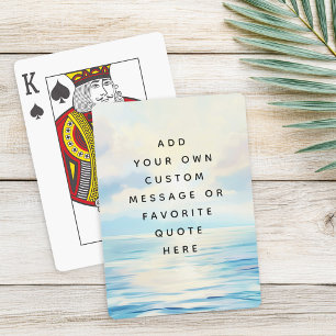 Jeu De Cartes Mer calme océan lever de soleil message personnali