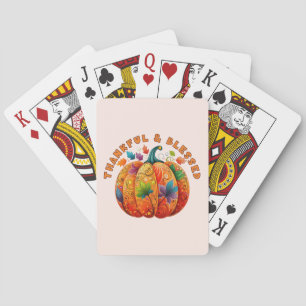 Jeu De Cartes Merci et béni Citrouille d'automne