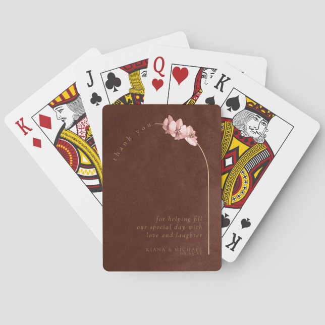 Jeu De Cartes Merci Mariage Boho Orchid Arch ID959 (dos)