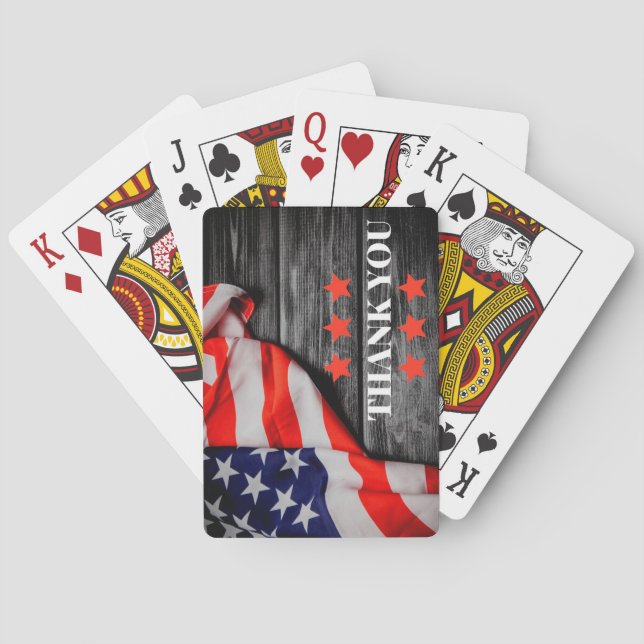 Jeu De Cartes Merci patriotique (dos)