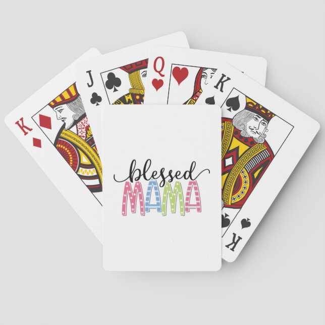 Jeu De Cartes Mère Cadeau Béni à maman (dos)