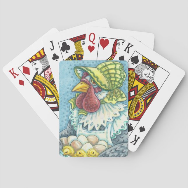 Jeu De Cartes Mère Hen & Oeufs POULET JOUER CARTES Poker (dos)