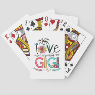 Jeu De Cartes Mère J'Aime Être Appelée Gigi Sunflower Anniversai
