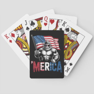 Jeu De Cartes Merica Bigfoot Drapeau américain 4 juillet patriot