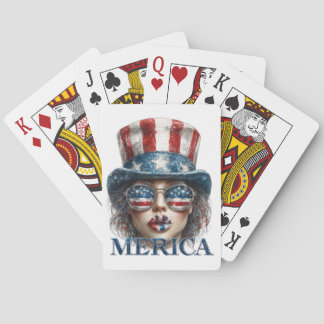 Jeu De Cartes Merica Girl, 4 juillet Glam Girl with Stars