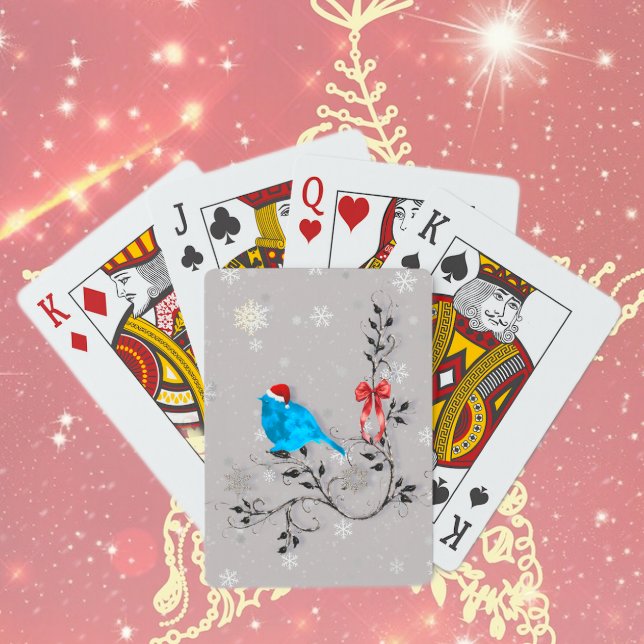 Jeu De Cartes Merlebleu regardant un flocon de neige (Créateur téléchargé)
