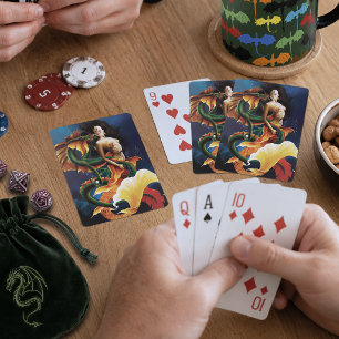 Jeu De Cartes Mermaid Koi Hypnotisante Dragon d'Eau Fantastique