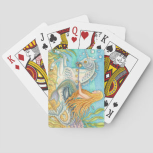 Jeu De Cartes Mermaid Riding Merhorse Unicorn DECK CARTES