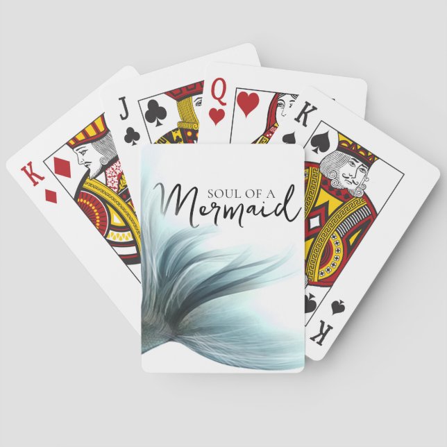 Jeu De Cartes #MermaidLife Soul of a Mermaid | Teal Tail Quote (dos)