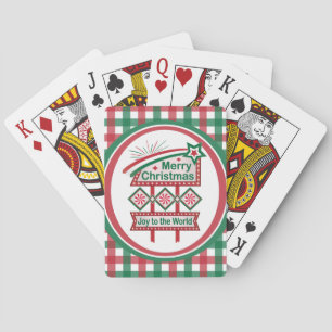 Jeu De Cartes Merry Christmas Retro Marquee - Joy to the World
