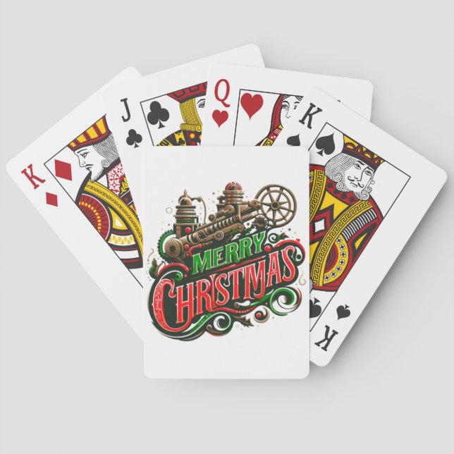 Jeu De Cartes Merry Christmas steampunk (dos)