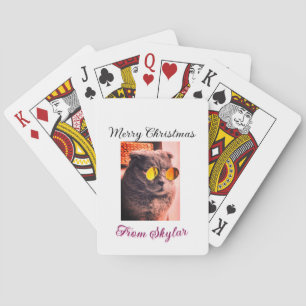 Jeu De Cartes Merveilleux chien de chat de Noël animal de compag
