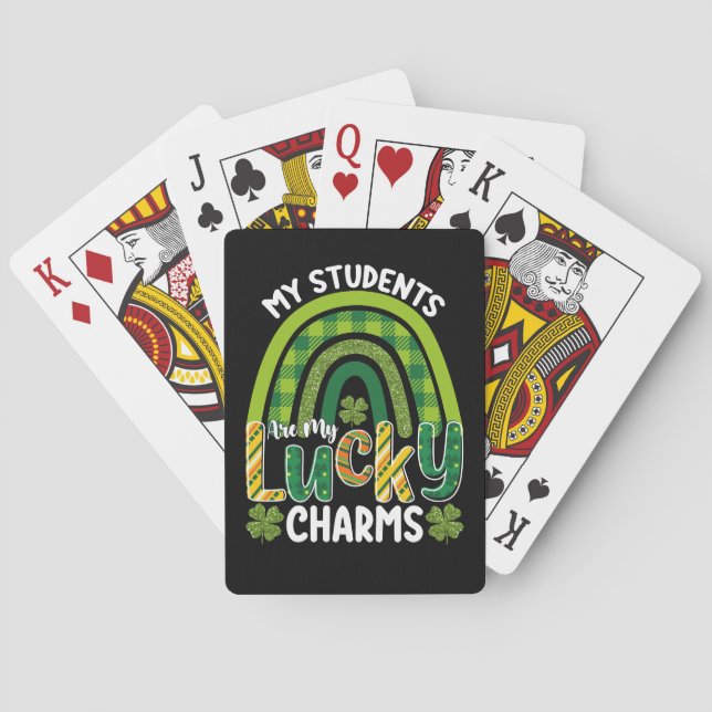 Jeu De Cartes Mes étudiants sont mes charmes chanceux St Patrick (dos)