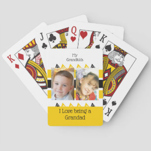 Jeu De Cartes Mes petits-enfants adorent être grand jaune blanc