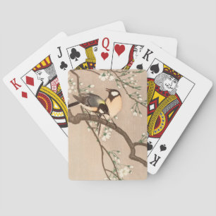 Jeu De Cartes Mésange japonaise asiatique Ohara Koson Oiseau Cha