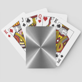 Jeu De Cartes Métal argenté d'acier inoxydable