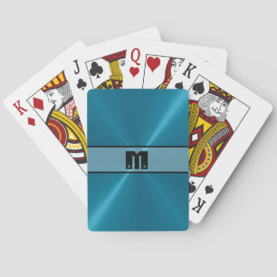 Jeu De Cartes Métal en acier inoxydable brillant bleu 5