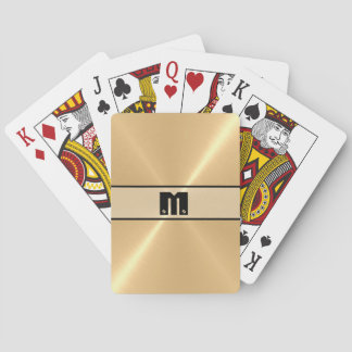 Jeu De Cartes Métal en acier inoxydable brillant or 6