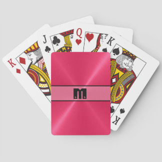 Jeu De Cartes Métal en acier inoxydable brillant rouge 6