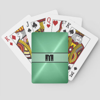 Jeu De Cartes Métal en acier inoxydable brillant vert