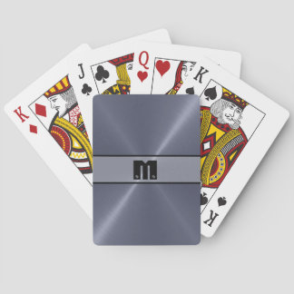 Jeu De Cartes Métal gris brillant en acier inoxydable 3