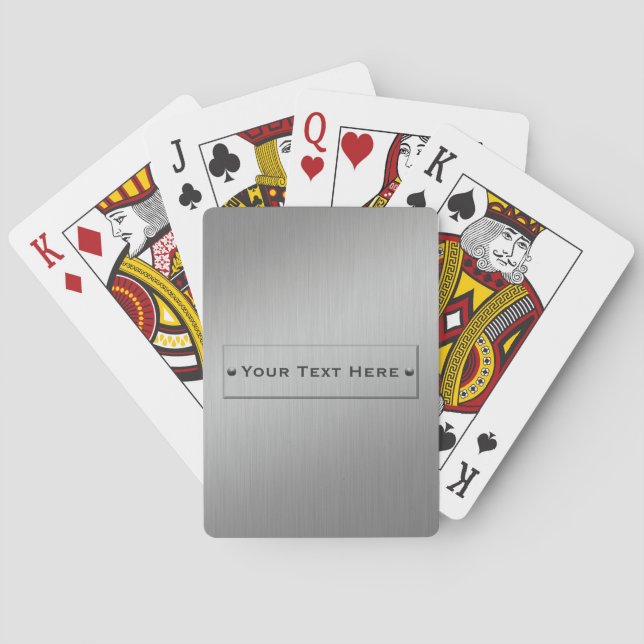 Jeu De Cartes Metal Look custom playing cards (dos)
