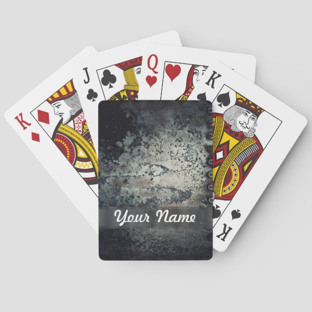 Jeu De Cartes Métal rusté et déprimé (dos)