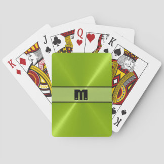 Jeu De Cartes Métal vert brillant en acier inoxydable 3