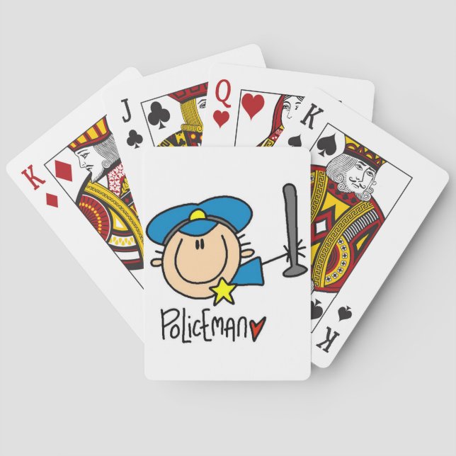 Jeu De Cartes Métier d'agent de police (dos)