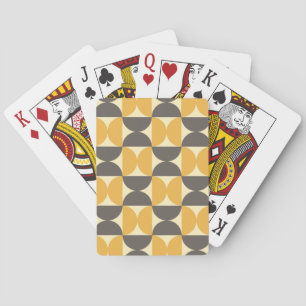 Jeu De Cartes Mi-siècle moderne Brown & Motif or